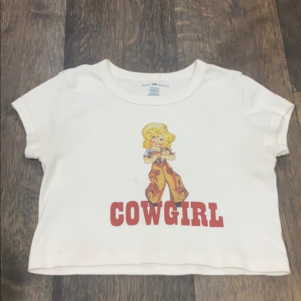 White Cowgirl Shirt from Brandy Melville
